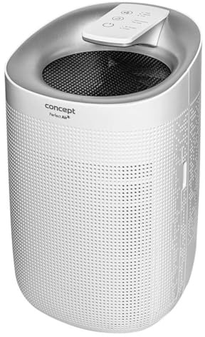 CONCEPT Hausgeräte OV1200 Perfect Air - Deshumidificador con purificador de aire, capacidad de deshumidificación 750 ml/día, adecuado para una superficie de limpieza de hasta 25 m2, 3 filtros, color