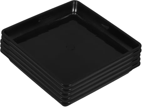 YARNOW 5 Pcs Square Plant Pot Saucers - 19 cm Plant Pot Tray, No Holes