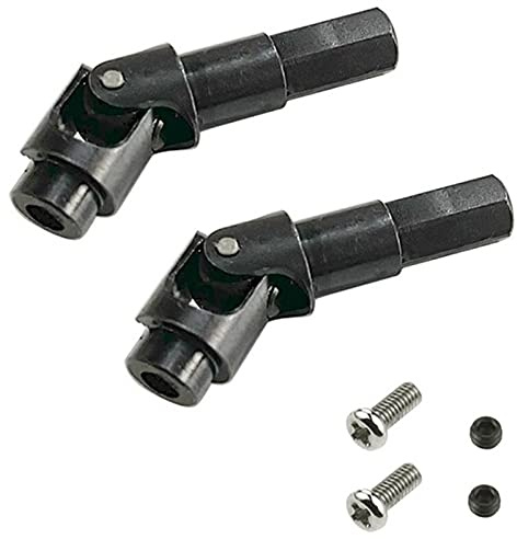 Replacement Part For 2Pcs Metal Steering Joint Drive Shaft For Wpl C14 C24 C34 B24 B36 MN D90 D91 MS RC Car Parts Accessories - (Color: Black)