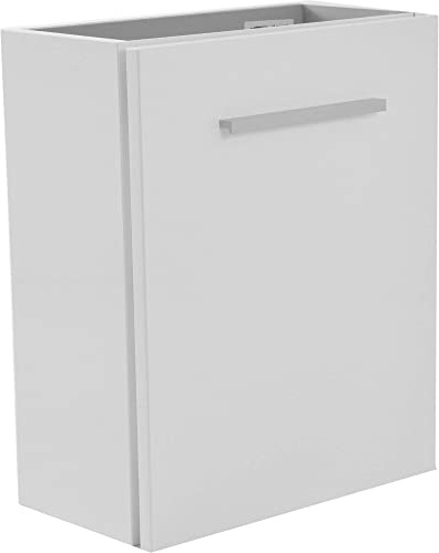 Saqu Fontana Waschbeckenunterschrank Gäste WC 40x21x50 cm Vormontiert - Glänzend Weiß - Unterschränke fürs Bad, Unterschrank, Waschtischunterschrank, Badezimmerschrank