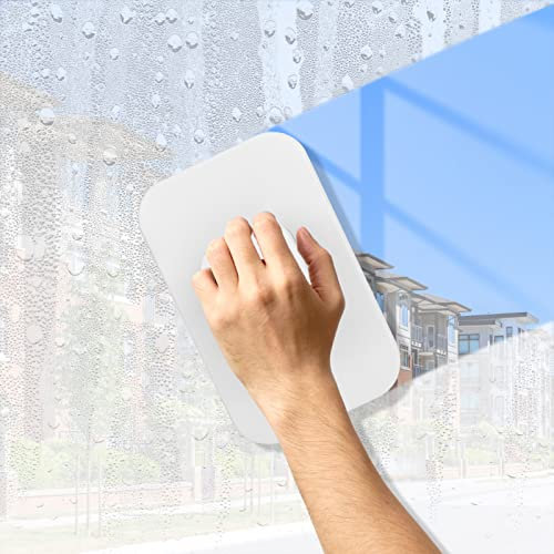 Fensterputzer Magnetisch,Doppelseitiger Magnetischer Fensterwischer Reiniger,FüR Den Heimgebrauch, Fensterreinigung Werkzeug, NüTzliche GlasoberfläChen-WischerbüRste mit Sicherheitsseil