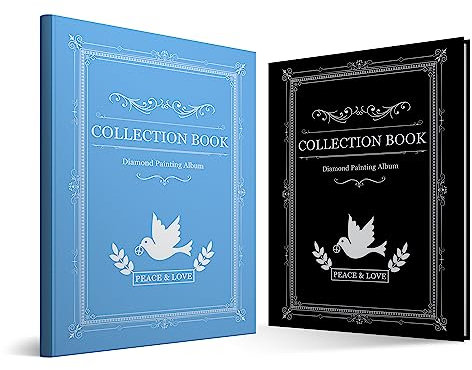 SHUIBIAN Diamond Painting Bilder Album, A3 Diamond Painting Mappe,Diamond Painting Zubehör, Aufbewahrung Folder für diamond painting bilder (Schwarz, fasst 30-60 Blatt)