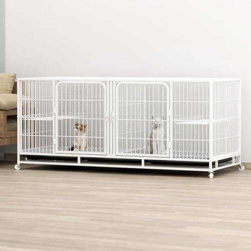 BBHW Katzengehege Outdoor Große Katzenkäfige im Freien, Katzen-/Welpen-/Kaninchenkäfigsystem Auf Rädern, Stapelbare Katzenhütten aus Draht mit Herausnehmbarer Trennwand und Ablagen (Color : 1-Layer)