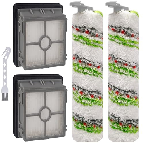 Ersatzteile für Bissell 3277 3011: Crosswave X7-Pet-Pro 3276A 3279 3055, 2 Walzenbürsten, 2 HEPA-Filter