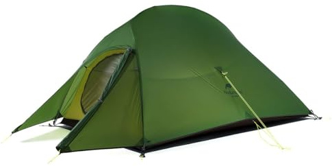 Naturehike Cloud Up Freistehendes 2-Personen-Rucksack-Zelt, ultraleicht, Nylon, doppellagig, Campingzelte für zwei Personen (20D Nylon Grün, 2 Personen)