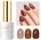 Imtiti Jelly UV Nagellack, 15ML Kaffee Braun Transparent Gel Polish Soak Off Led Gelee für Nagelkunst DIY Maniküre