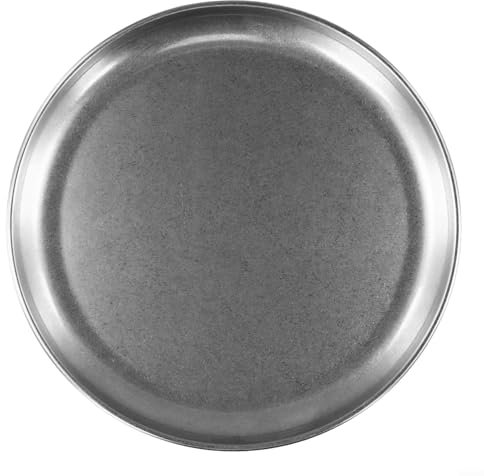 Runde Grillplatte aus 304 Edelstahl, Design für Camping, Grillen und Servieren verschiedener Lebensmittel (26 cm)