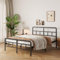 Yicensen King Size Bed Frame with Curved Headboard and Footboard 150x200 cm, Black King Size Platform Bed with Heavy Metal Slats for Stable Support, No Box Spring Needed, Noise Free, Easy Assembly