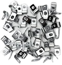 Stainless Steel Cable Clamp, Loop Strap, Without Cushion, Cable Clamping Dia. 1/4 in, Hot Dipped Galvanized Clamp Finish, Pack of 50 (1/4 in)