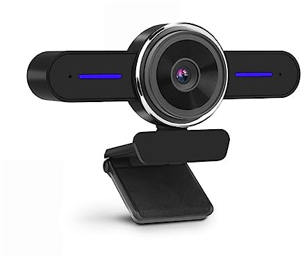 MKHFP Webcam en Streaming, Caméra Web de conférence avec Webcam à Cadrage Automatique 4K AI avec Deux Microphones omnidirectionnels Vue de Champ Grand Angle de 80 ° for Les conférences