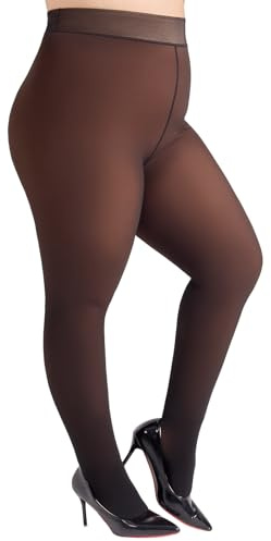 Yilanmy Thermo Strumpfhose Damen Grosse Grössen Winter Gefütterte Strumpfhose Warme Dicke Thermoleggings Damen Plüschstrumpfhose XL-5XL