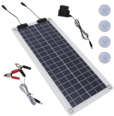 Caricabatteria per auto solare - Dispositivo di manutenzione impermeabile da 100 W, Dispositivo di manutenzione della batteria, Caricatore a pannello solar, Doppia uscita | Caricatore solare ad alte