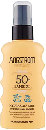 Angstrom Protect Latte Solare Spray Corpo per Bambini, SPF 50+, Azione Idratante e Duratura, Indicata per Pelli Sensibili, 175 ml