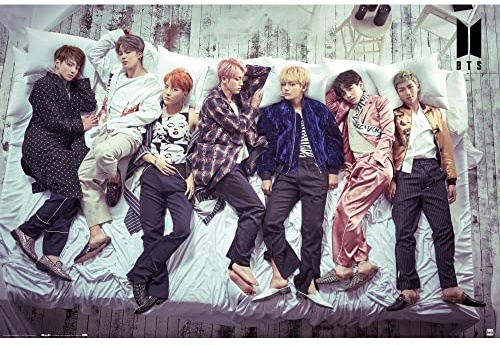 Grupo Erik BTS Superstars-affisch – 91 x 61,5 cm/35,8 x 24,2 tum – BTS-affischer – levererade rullade – coola affischer – konstaffisch – affischer och tryck – väggaffischer