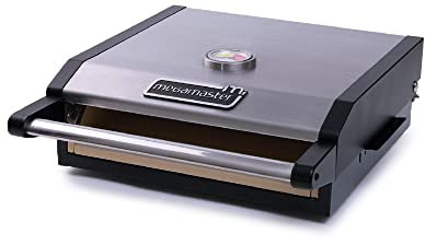 Megamaster Four à pizza portable, kit de four à pizza en céramique, four portable, four de camping, insert pour barbecue et fumoir/plaque chauffante couverte, acier inoxydable.