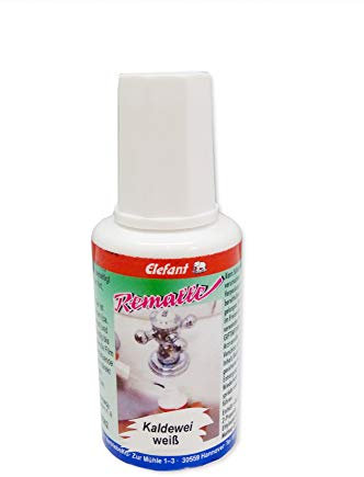 Elefant - Remalle - Ausbesserungslack für den Sanitärbereich - Pinselflasche 20ml- Kaldewei weiß