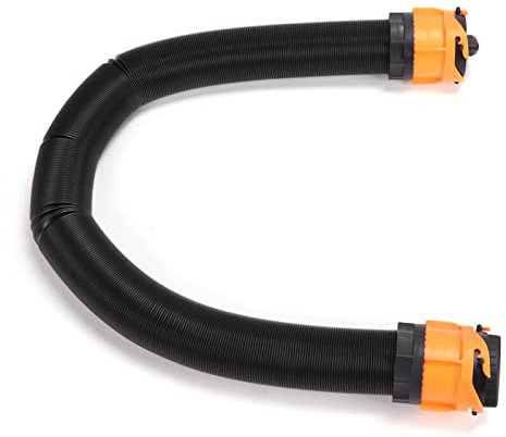 Abwasserschlauch, 4,6 m langer, auslaufsicherer, langlebiger Abflussschlauch, durchscheinender Winkel mit drehbarem Adapter für Wohnmobile und Wohnmobile