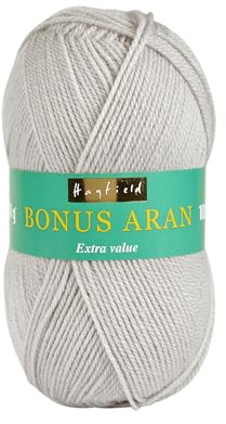 Hayfield Bonus Aran, filato grigio perla (615), 100 g
