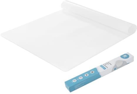 KitchenRaku 1.5 mmThicken Extra Large Silicone Mat for Kitchen Worktop Protector, Nonstick Heat Resistant Countertop Mat, Nonskid Placemat, Craft Mat, Table Mat (70x50cm, Transparent)