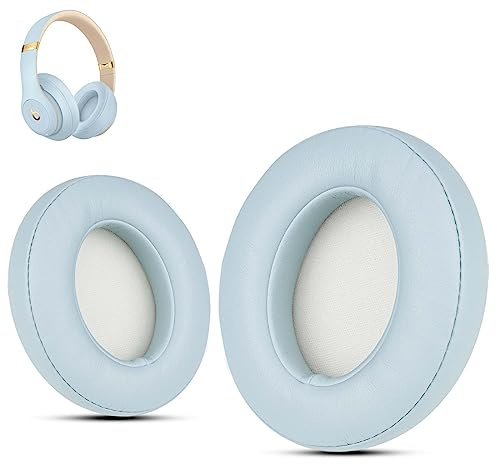 Krone Kalpasmos Replacement Ear Pads for Beats Studio 3 & Studio 2, Upgraded Beats Studio 3 Replacement Parts and Beats Headphones Accessories, Compatible with B0500 B0501 Wireless Models,Crystal Blue