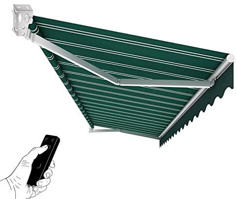 CCKUHN Tenda da Sole Retrattile elettrica per Patio, Tende da Sole motorizzate Tenda Parasole elettrica per Porte e finestre di Livello Commerciale, pergola per balconi con tettoia, 2x1,5