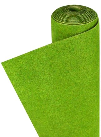 Evemodel Grasmatte 1 x 2,5 m Grasig Grün für Modellbau | Natürliches Aussehen · Zuschneidbar · Für kreative Landschaften