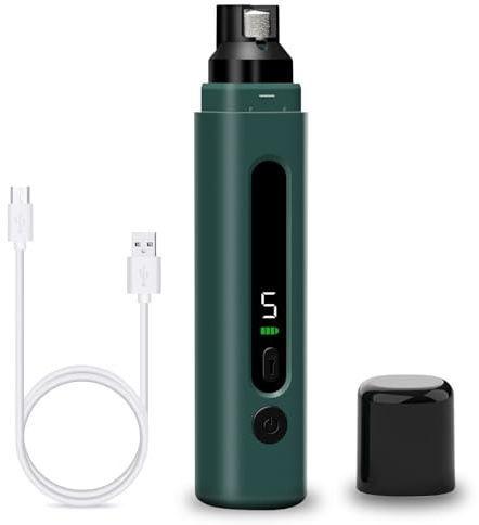 SUPERFA Electric Dog Nail Grinder, 5 Speed Trimmer with LED Light