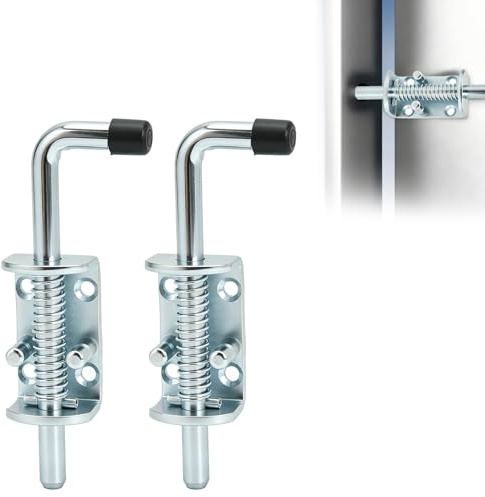 2 Pièces Verrou à Ressort pour Remorque, 171mm/6.73in Verrouillage à Ressort pour Porte de Remorque en Acier au Carbone Galvanisé pour Porte de Coffre et Armoire à Conteneurs