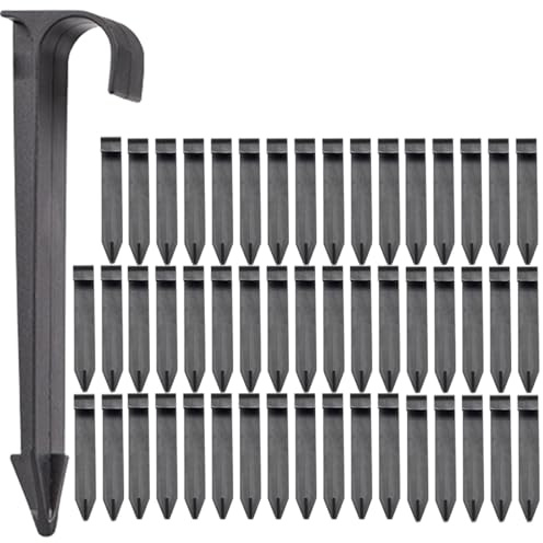 JVHLOV Pack of 50 Garden Hose Anchor Ground Spike Mounting Anchor, Ground Anchor, for Drip Hose Pearl Hose Plug-in Fork, for Drip Irrigation Line (50)