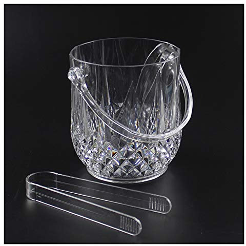 TJLVYCNB Seau à Glace, Seau à Glace, Seau à Glace en Cristal Acrylique Transparent Transparent KTV spécial vin Seau à Champagne PC seaux avec Pinces Seau à vin