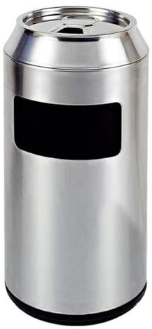 FENGJISUN Mülleimer Abfalltonne Outdoor-Mülleimer Edelstahl-Mülleimer Hotel Lobby Korridor Mülleimer Aschenbecher Mülleimer Mülleimer Groß(Silver)