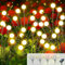 AUINSKY 4 Piezas Luces Solares de Luciérnaga con 8 Bolas IP65 Impermeables Romántico, Led Exterior para Jardín, Patio, Decoración Nocturna, Blanco Cálido