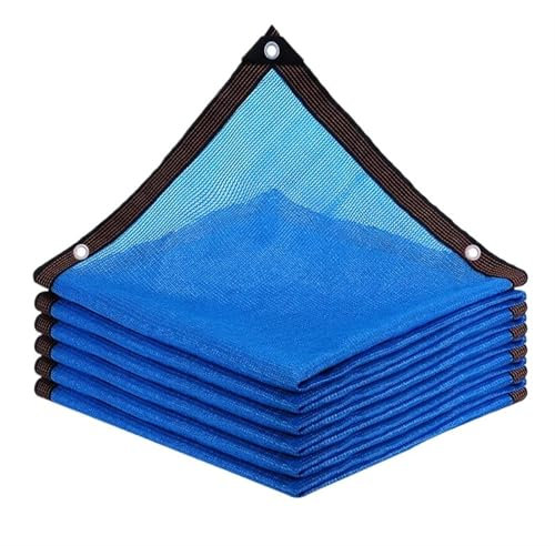 Red de protección solar azul de polietileno de alta densidad anti UV de 6 12 pines para jardín, plantas suculentas, sombra de piscina al aire libre y bañera de hidromasaje, 3 x 1,5 m