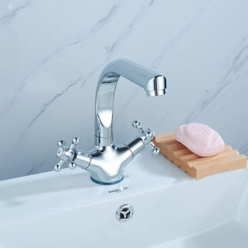 Qussse Zweigriffmischer, Badarmatur Waschtisch Armatur Zweigriff Küchenarmatur Bad Wasserhahn Waschtischarmatur für Küche, Bad, Garten, Restaurant