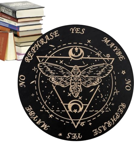 Tablero Espiritual - Tablero De Madera Esotérico con Letras Y Puntero,Juego De Ouija para Adivinación para Fiestas Y Reuniones