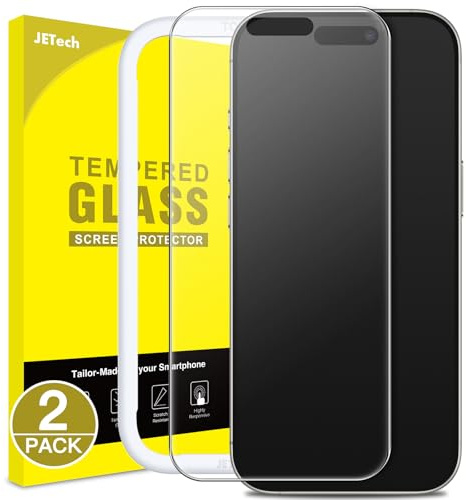 JETech Pellicola Protettiva Opaca per iPhone 15 Pro, 2 Pezzi | Vetro Temperato 9H Antiriflesso, Anti-Impronte, Touch Fluido, Installazione Facile, Compatibile con Custodie