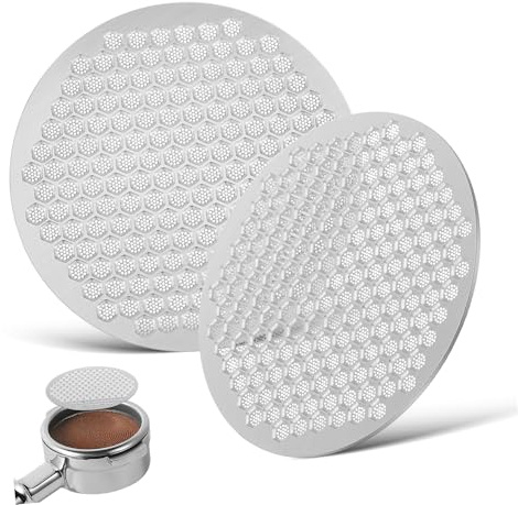Toyvian 2 pièces Filtre à Café Réutilisable Inox Écran Maille Multi-couches Épais Accessoire pour Machines Expresso et Portable