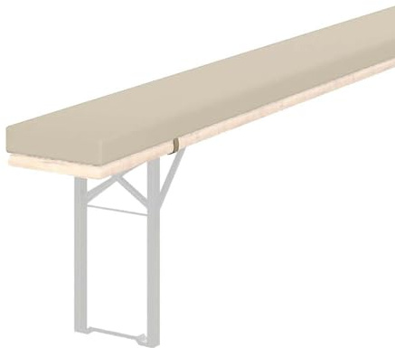 Gepolsterte Bierbankauflage 220x25/200x25/180x30 - Abnehmbares & waschbares Sitzpolster für Garten & Terrasse Bänke - Bequeme Bankauflage für Indoor & Outdoor