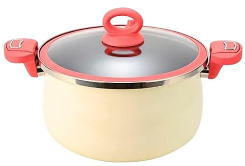 Olla de sopa a presión, olla a presión de doble mango con bloqueo de nutrientes, olla de estofado de 6 L para carne, verduras, costillas de cerdo perfecta para amas de casa, chefs, profesionales