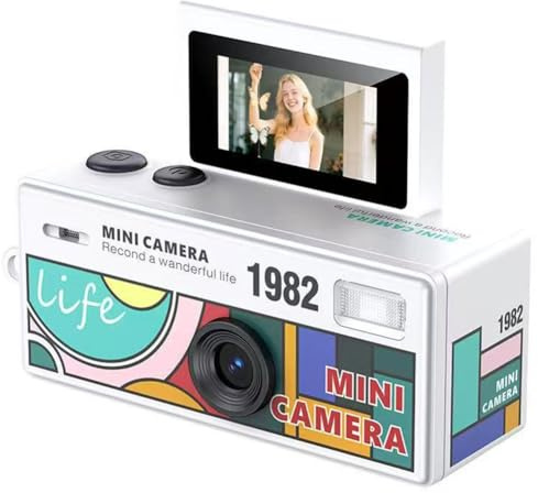 IJSDNVJNDX Cámara Digital de 0,96 Pulgadas con, Cámara Retro con Soporte para Tarjeta de Memoria, Videocámara Pequeña de 720P con Flash B