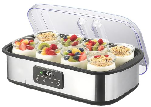 Yogurtiera Automatica, Yogurtiera da 1500 Ml con 8 Vasetti da 180 Ml,