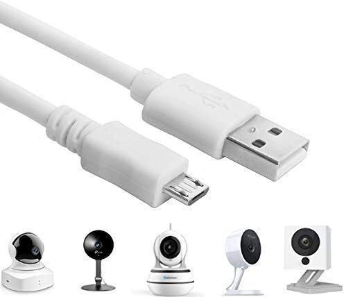 baolongking Cable USB para WyzeCam, WyzeCam Pan, YI, cámara, NestCam interior, Netvue, KasaCam interior, Furbo Dog, Blink,USB a Micro USB cable de carga para cámara de seguridad (3m)