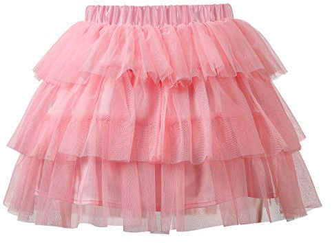 LittleForBig Kvinnors Mesh Tyll Puffy Petticoat Tutu Ballet Bubble kort Ballerina kjol Rosa XXXL