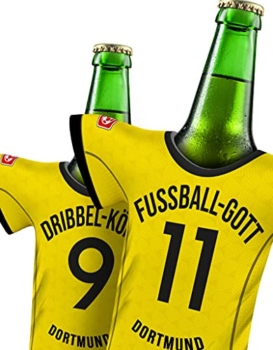 Trikot für Dortmund Fans | personalisierbarer stylischer Trikotkühler | Jeder Schluck EIN Genuss | Fußball Trikot by MYFANSHIRT.com