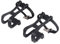 CLISPEED 1 Paar Fahrrad Pedale mit Clips und Riemen: Pedal Straps Universal Pedalriemen Länge Verstellbar für Indoor Heimtrainer, Spinning Bike und Fahrrad im Freien Harz/Alu-Fahrrad Pedale