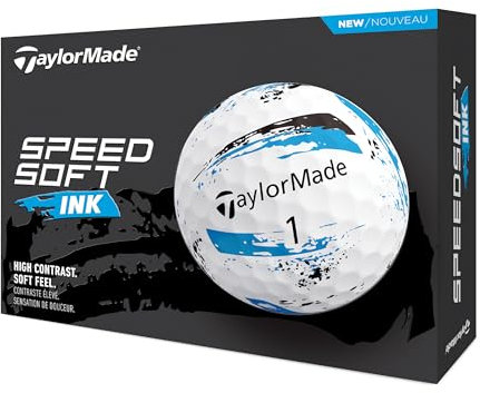 TaylorMade SpeedSoft Ink Blue Golf Ball, 2024
