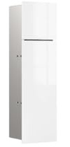emco asis module pure WC, empotrado, bisagra de puerta a la derecha, frontal de cristal de dos partes, 600x170mm, 975527403, Color: Aluminio/Blanco opaco