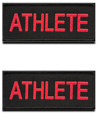 2 parches de atleta táctico con bordado moral compatible con velcro para atletas, ropa deportiva, mochila, uniforme, chaleco para perros, chaqueta de motorista, parche
