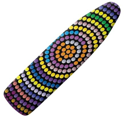 Copriasse da stiro piccolo, 90 x 30 cm, elastico con stampa a colori, resistente alle bruciature e facile da montare, mini e portatile