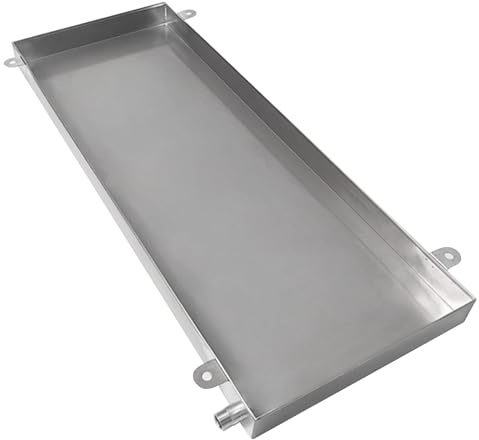 Recogedor de Agua para Aire Acondicionado: Bandeja de Drenaje de condensado de Acero Inoxidable Grueso para Exteriores, Ideal para Unidades de Aire Acondicionado Split, 84 x 39 x 3